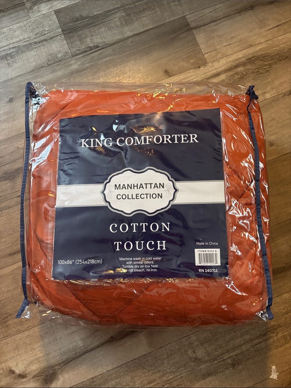 King Comforter - Cotton Touch in Burnt Orange